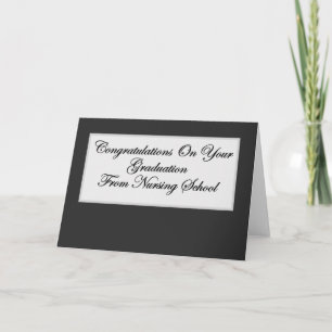 Tarjeta Graduación en la escuela de enfermería