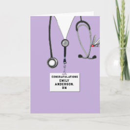 Tarjeta Graduación en la escuela de enfermería