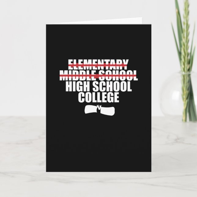 Tarjeta Graduación en la escuela media (Anverso)