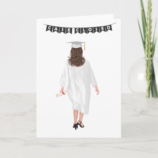 Tarjeta Graduación en la Facultad de Derecho de Moda de pe (Anverso)