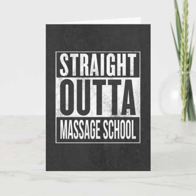 Tarjeta Graduación escolar divertida de terapia de masaje (Anverso)