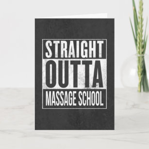 Tarjeta Graduación escolar divertida de terapia de masaje