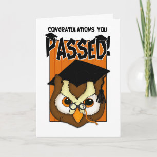 Tarjeta Graduación/exámenes - PA de la graduación de la