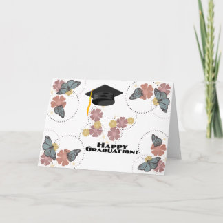 Tarjeta Graduación feliz - Maravillosas mariposas
