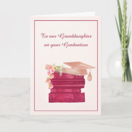 Tarjeta Graduación femenina de rosa bonita