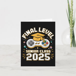Tarjeta Graduación final de videojuegos para Senior Cl 202