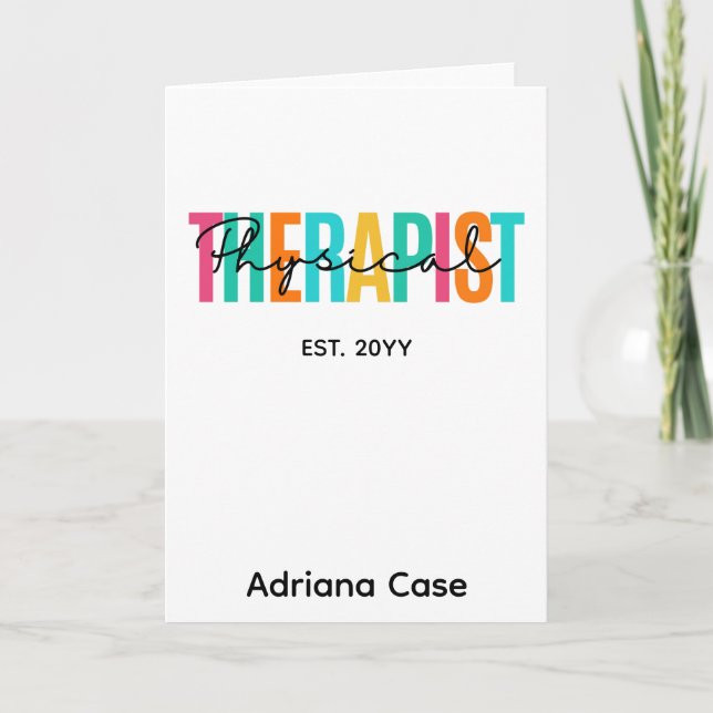 Tarjeta Graduación fisioterapeuta (Anverso)