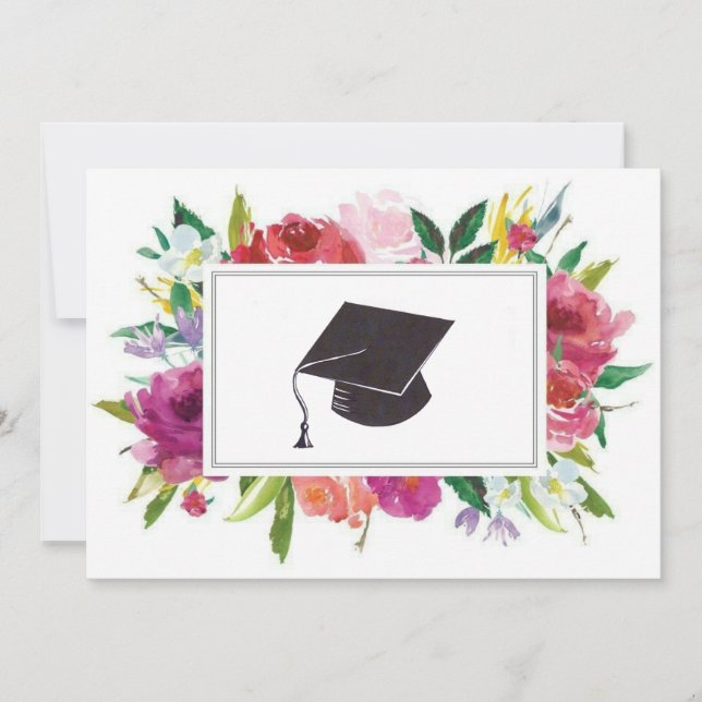 Tarjeta Graduación floral (Anverso)