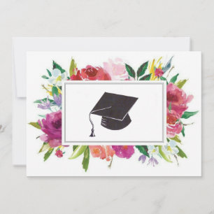 Tarjeta Graduación floral