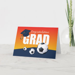 Tarjeta Graduación Fútbol Felicitaciones Deportista