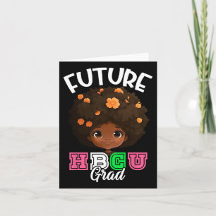 Tarjeta Graduación futura de Hbcu Chica negro Afro College