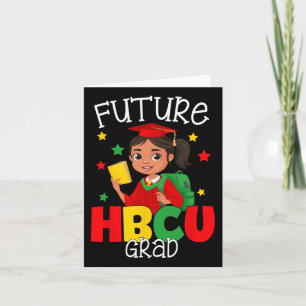 Tarjeta Graduación futura de Hbcu Chica negro afroamerican
