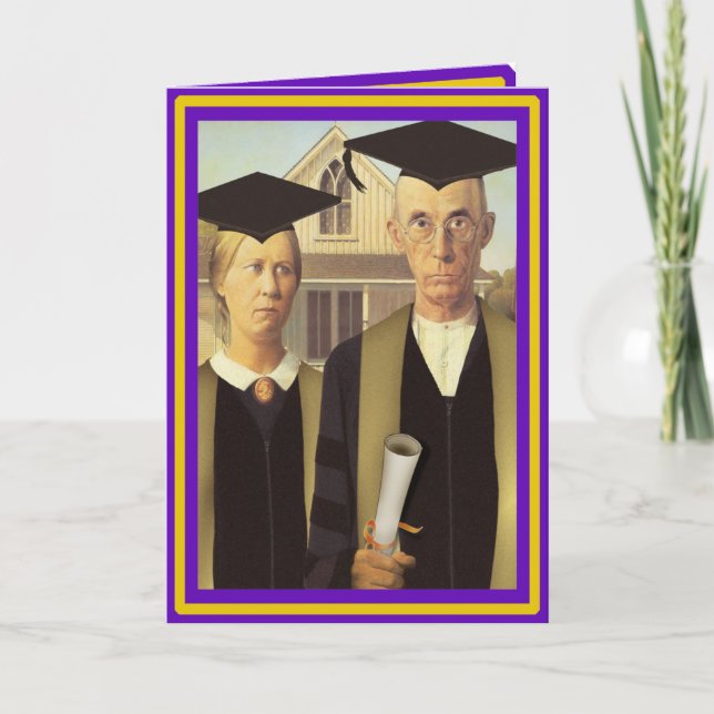 Tarjeta Graduación gótica estadounidense (Anverso)