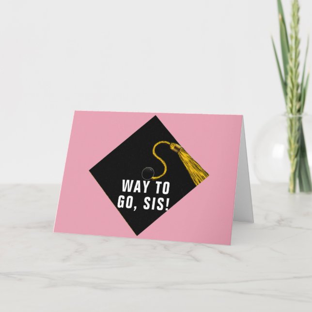 Tarjeta Graduación graciosa de la hermana (Anverso)