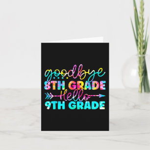 Tarjeta Graduación Graduación Tíe Dye Noveno Grado Aquí Ve