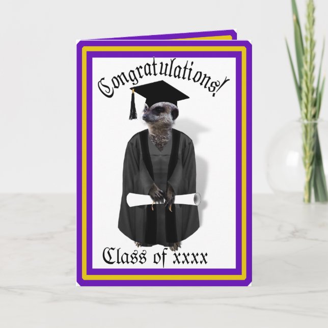 Tarjeta Graduación Graduada de Meerkat (Anverso)