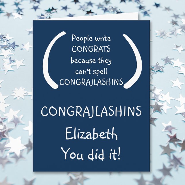 Tarjeta Graduación Graduada GRANDES (Funny Congratulations Graduate Graduation Day BIG Card)