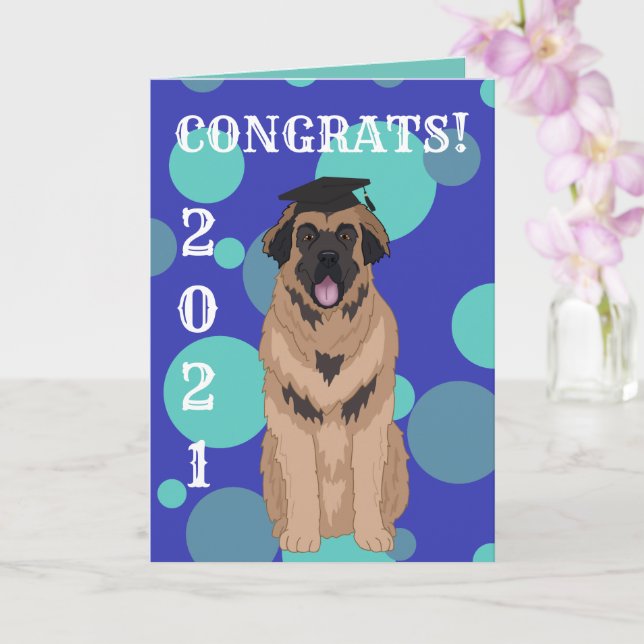 Tarjeta Graduación Leonberger (Orquídea)