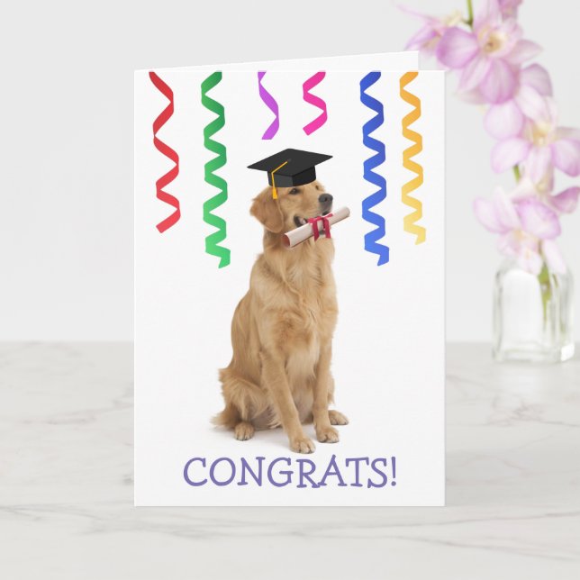 Tarjeta Graduación maravillosa de Doggone (Orquídea)
