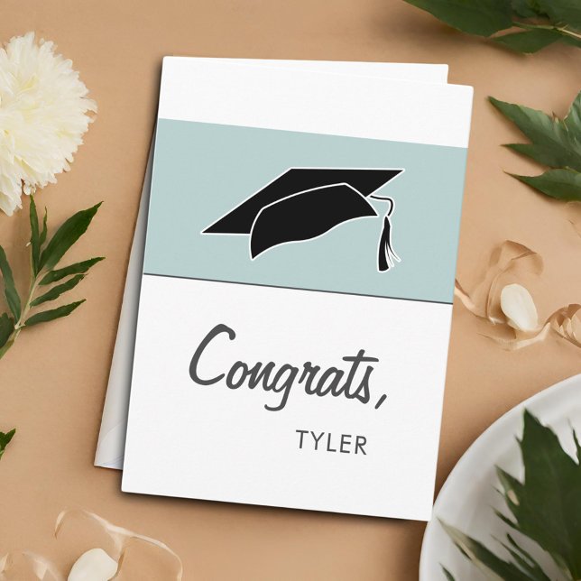 Tarjeta Graduación moderna y simple de los felicitaciones  (Subido por el creador)