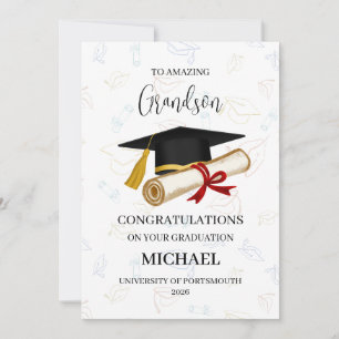 Tarjeta Graduación Nieto Orgulloso Personalizada