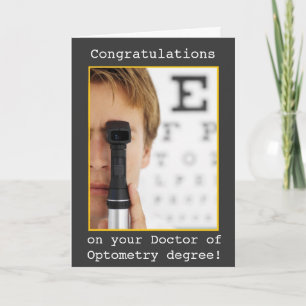 Tarjeta Graduación - optometría del oculista