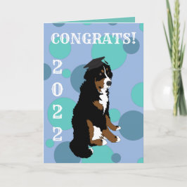 Tarjeta Graduación Perro de montaña de Bernese