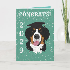 Tarjeta Graduación Perro de montaña de Bernese