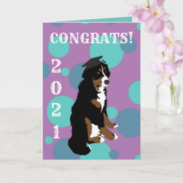 Tarjeta Graduación Perro de montaña de Bernese