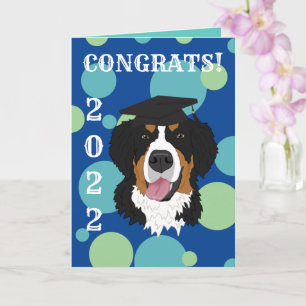 Tarjeta Graduación Perro de montaña de Bernese