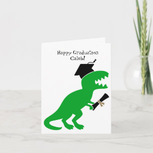Tarjeta Graduación personalizada de Dinosaur Kindergarten