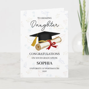 Tarjeta Graduación Personalizada de Hija Increíble