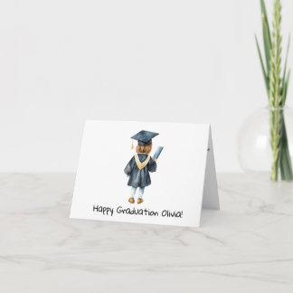 Tarjeta Graduación personalizada de jardín de infancia par
