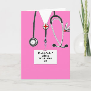 Tarjeta Graduación Personalizada de la Escuela de Medicina