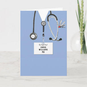 Tarjeta Graduación Personalizada de la Escuela de Medicina