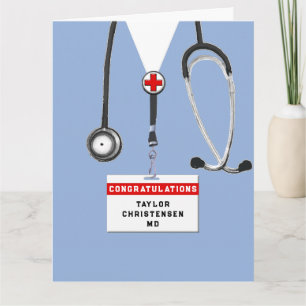 Tarjeta Graduación Personalizada de la Escuela de Medicina