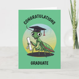 Tarjeta Graduación personalizada de Mantis de oración