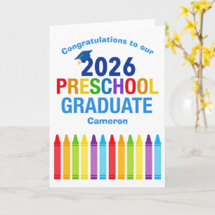 Tarjeta Graduación personalizada de preescolar 2026 Felici