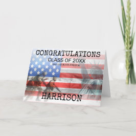 Tarjeta Graduación Personalizada del Ejército Americano