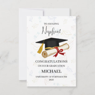 Tarjeta Graduación Personalizada del Sobrino Orgulloso