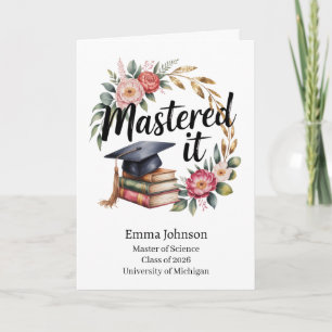 Tarjeta Graduación Personalizada Dominada