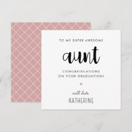 Tarjeta Graduación personalizado moderna y educada de la t