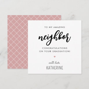 Tarjeta Graduación personalizado moderna y educada de veci