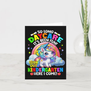 Tarjeta Graduación por cuidado de niños 2025 Unicorn Chica