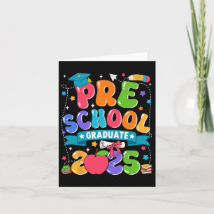 Tarjeta Graduación Preescolar 2025 Niños Chicas De Regreso