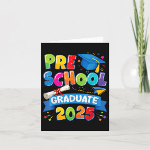 Tarjeta Graduación preescolar 2025 Niños de pregrado