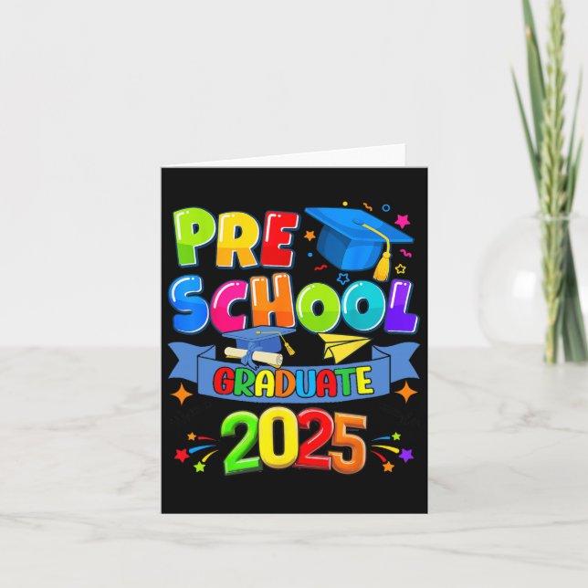 Tarjeta Graduación preescolar 2025 Niños de pregrado (Anverso)