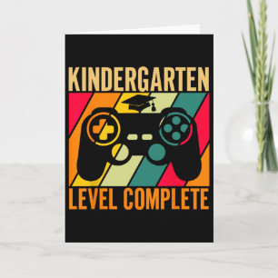 Tarjeta Graduación Retró Completa de Nivel de Kinder 2025