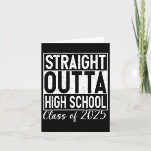 Tarjeta Graduación Retro Directamente Fuera De La Escuela
