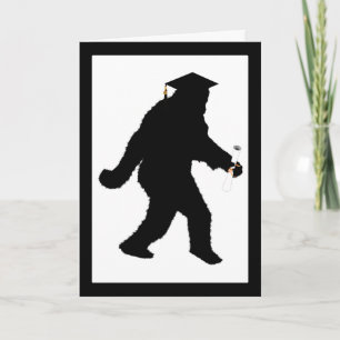 Tarjeta Graduación Sasquatch con tapa de grado